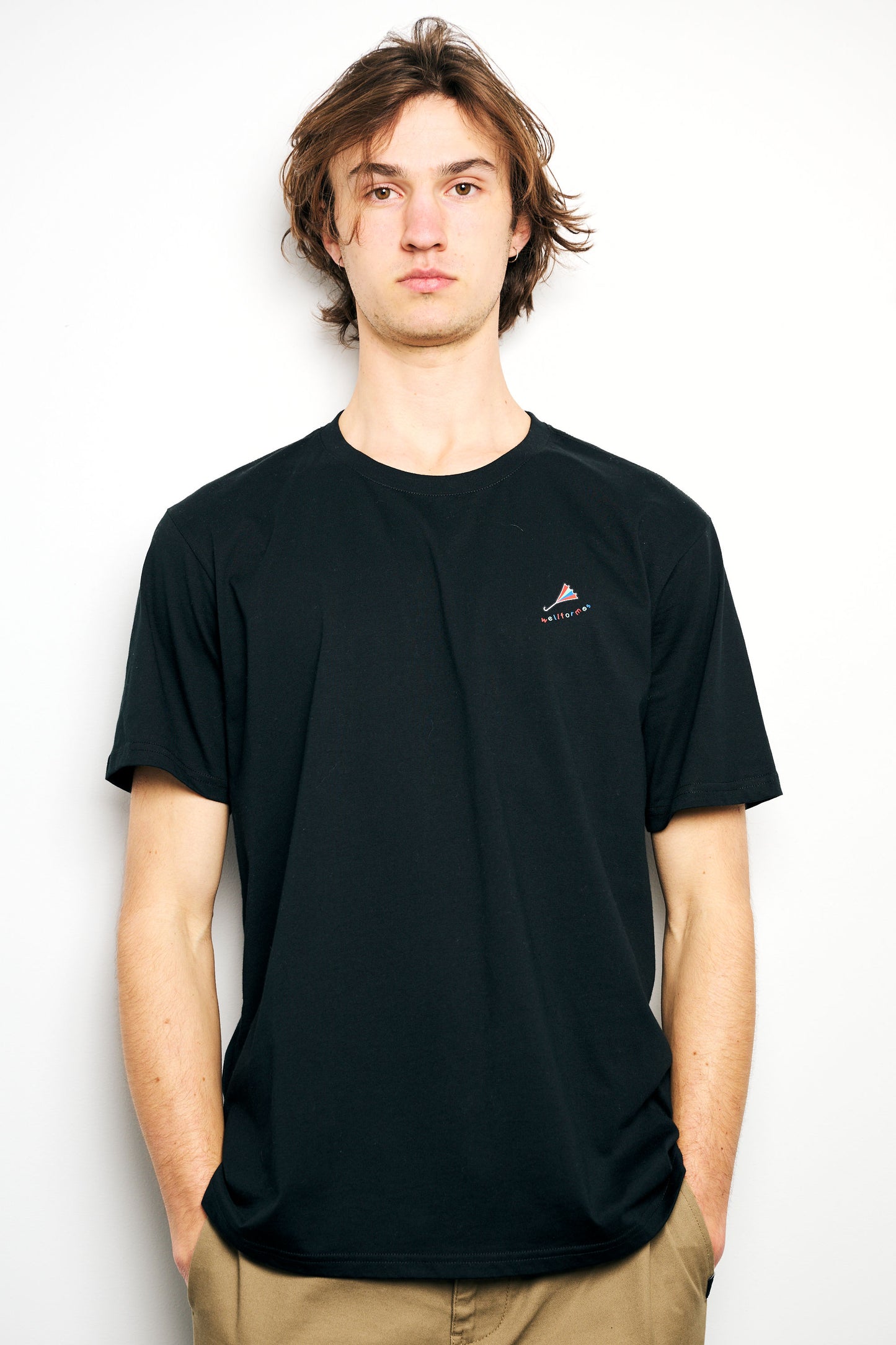 Regular fit - black t-shirt pocket logo