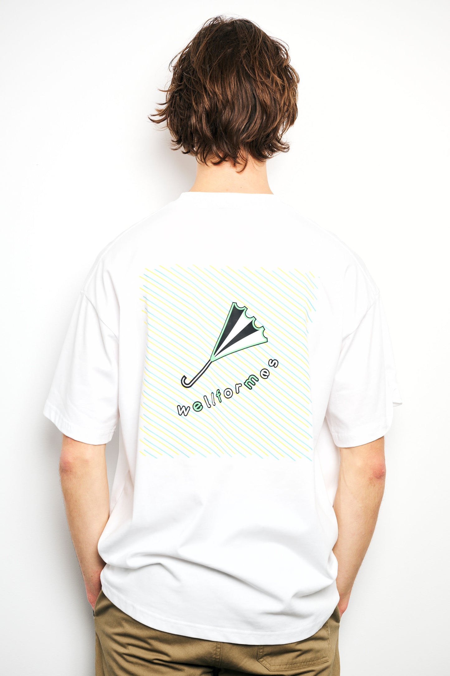 Oversized Wellformes green logo t-shirt