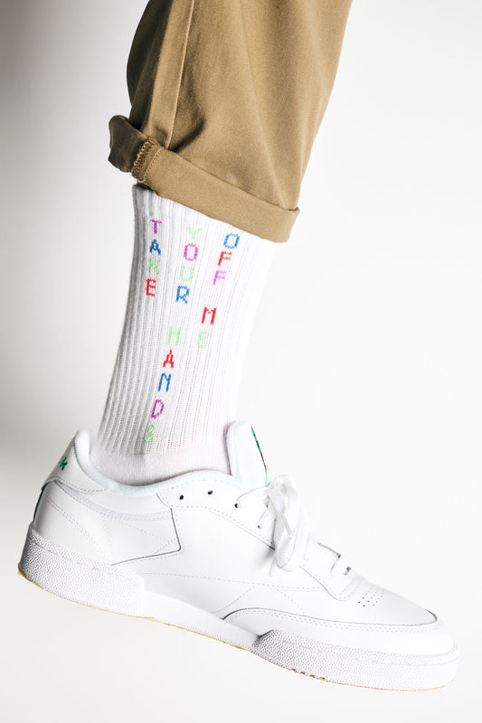 Wellformes White Logo Sock